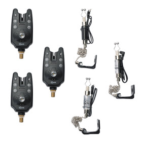 CarpOn® TEK-1 coffret 3 détecteurs de touche + swingers KM set