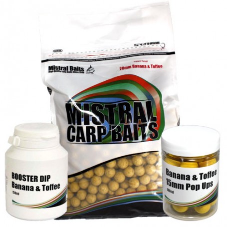 Pack Appâts Mistral Baits Banana & Toffee 5kg 20mm