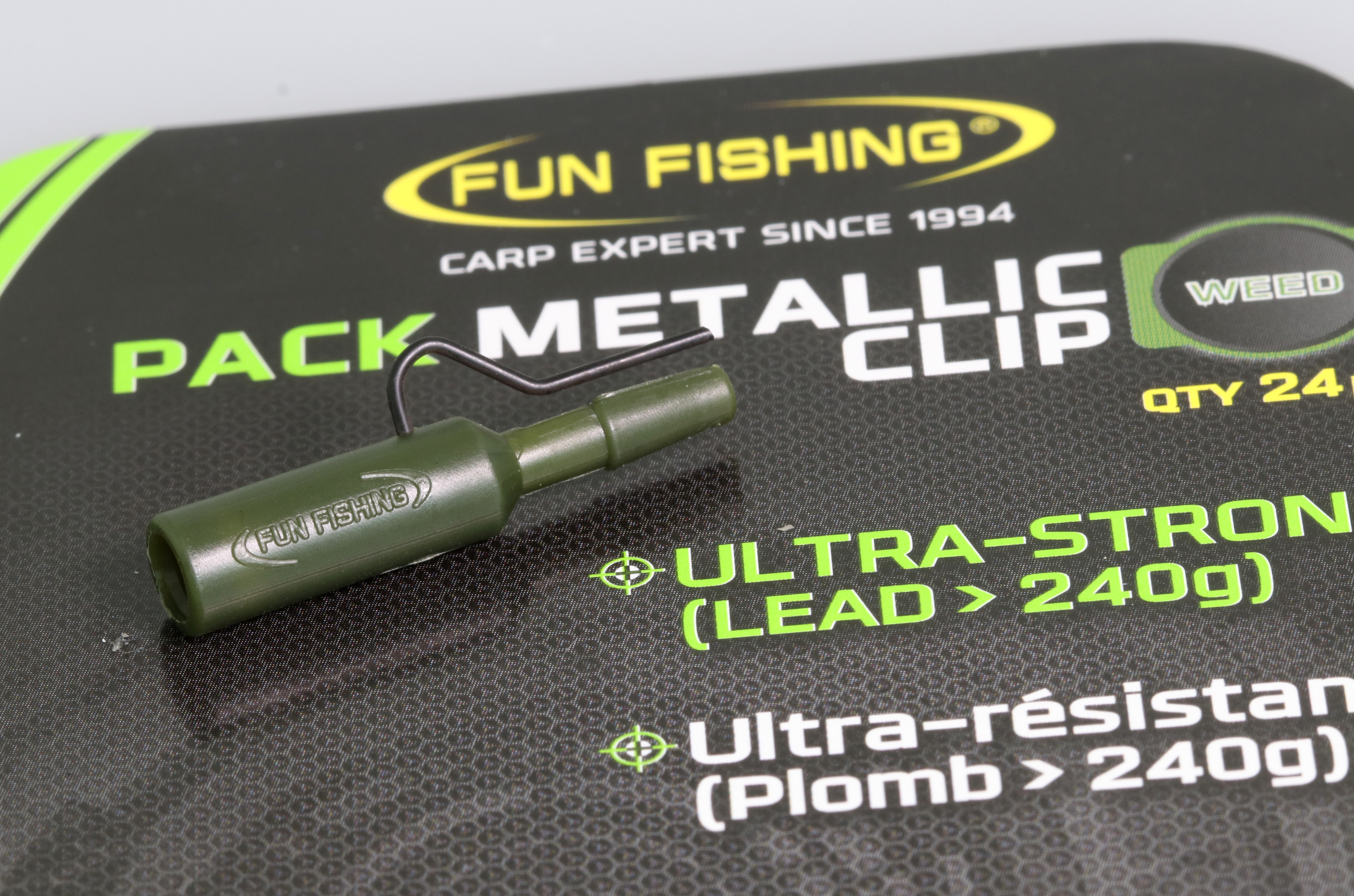 Maxi-Pack Metallic Clip métal FUN FISHING weed - Carptour