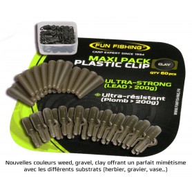 Pack Plastic Clip plomb FUN FISHING weed